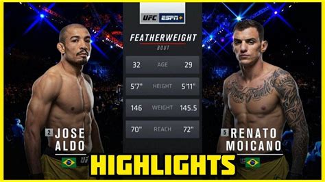 Jose Aldo vs Renato Moicano TKO .